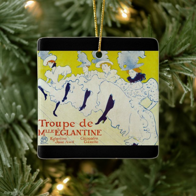 La Troupe de Mlle Eglantine by Toulouse Lautrec Ceramic Ornament (Tree)