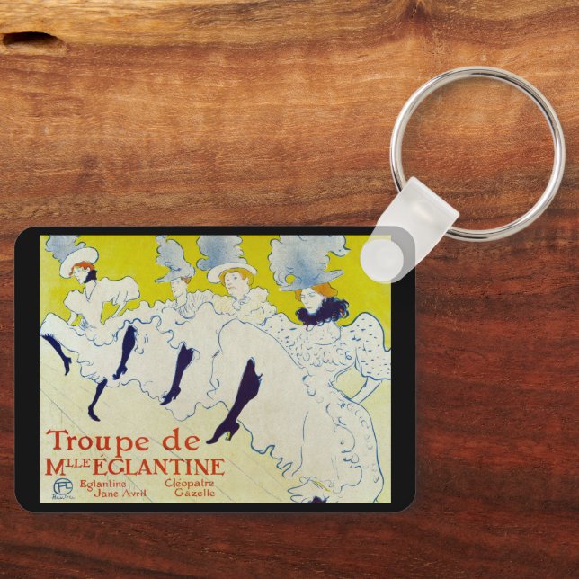 La Troupe de Mlle Eglantine by Toulouse Lautrec Keychain (Front)