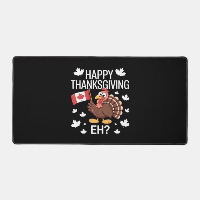 La Turquie avec le Canada Bon thanksgiving Drapeau (Recto)