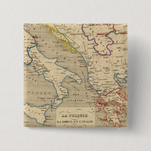 La Turquie, la Grece et l'Italie de 1700 a 1840 2 Inch Square Button