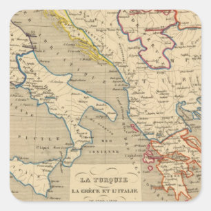 La Turquie, la Grece et l'Italie de 1700 a 1840 Square Sticker