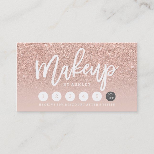 La typographie de maquillage rougissent carte (Devant)