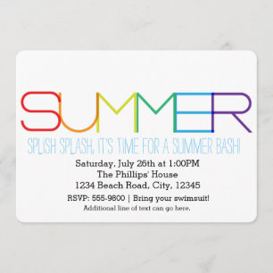 La typographie de SUMMER Bash Invitations à la Rai