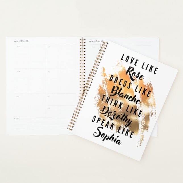 La Typographie des Golden Girls Gold Foil (Devant avec enveloppe)