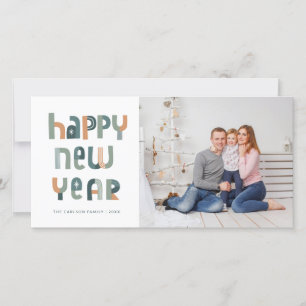 La typographie funky Bonne année carte photo