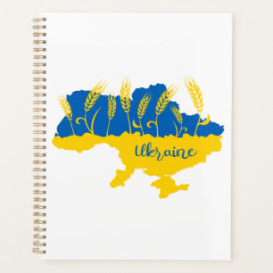 La typographie ukrainienne et l'oreille au blé sur