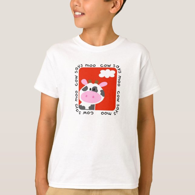 La vache indique des T-shirts et des cadeaux de (Devant)