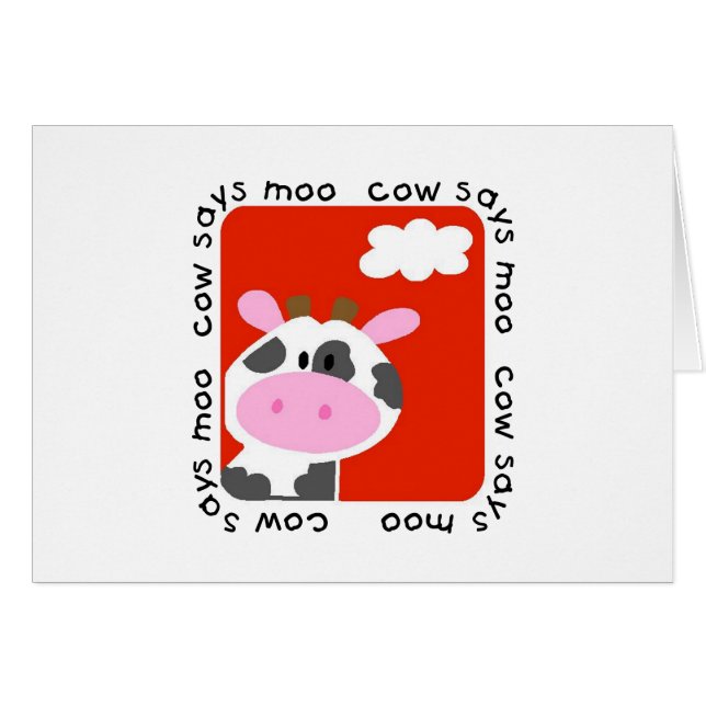 La vache indique des T-shirts et des cadeaux de (Devant horizontal)