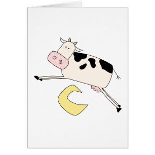 La vache saute par-dessus des T-shirts et des