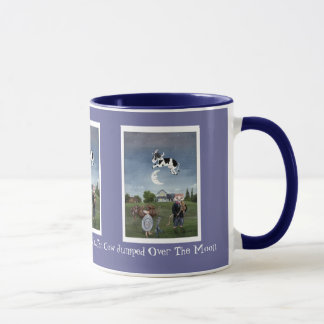 La vache sautée au-dessus de la tasse de lune