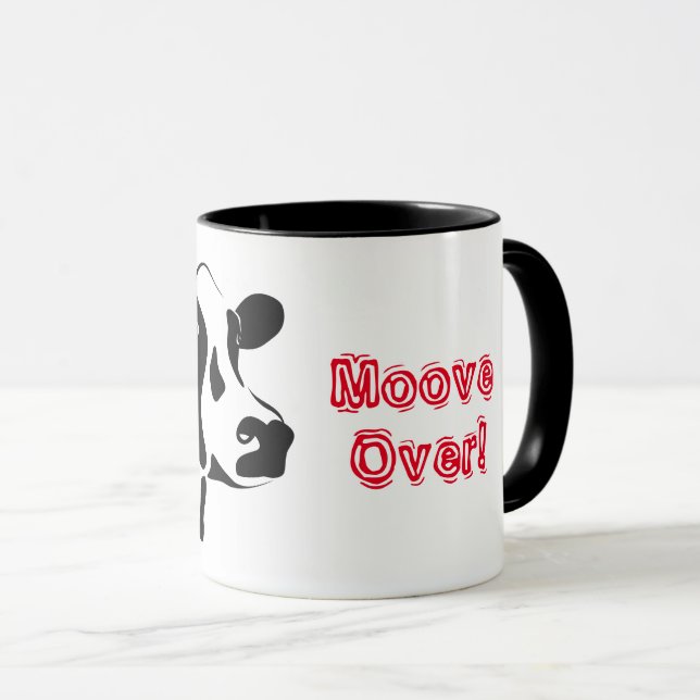 La Vache Se Déplace Sur Une Mug À Café À Deux Tons (Devant droit)