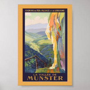 La Vallée de Munster Affiche Vintage 1925