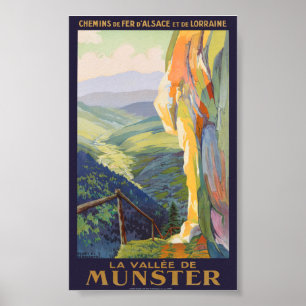 La Vallée de Munster Poster vintage 1925