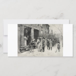 La veille de Noël dans les temps coloniaux carte d