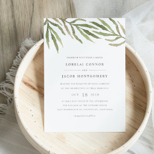 La verdure   Aquarelle Faire-part de mariage botan