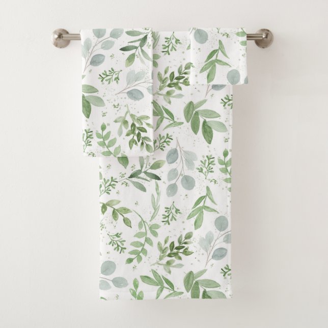 La verdure de feuille d'aquarelle remettent (En situation)