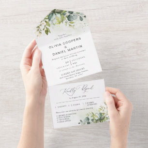 La verdure en un seul Faire-part de mariage