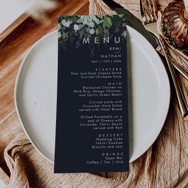 La verdure et la feuille d'or | Menu du dîner Mari (Créateur téléchargé)