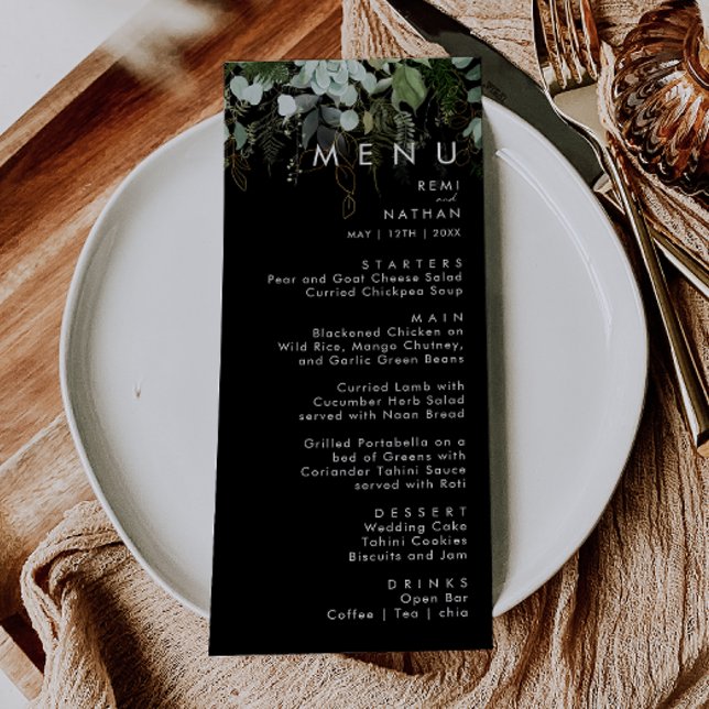 La verdure et la feuille d'or | Menu du dîner Mari (Créateur téléchargé)