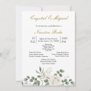La verdure et le faire-part de mariage aux fleurs