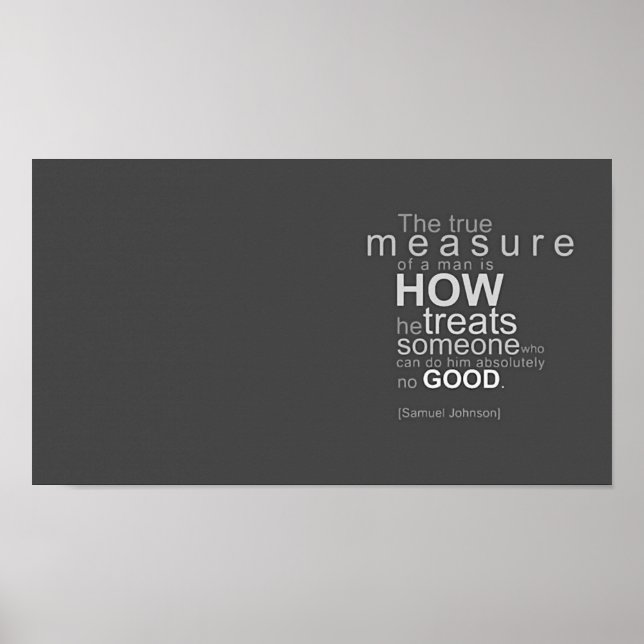 La Véritable Mesure D'Un Homme - Poster Motivation (Devant)