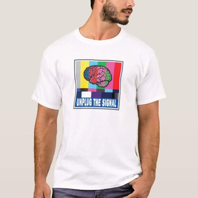 La version 2 de T-shirt de noir "débranchez (Devant)