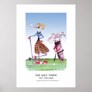 la veuve de golf, affiche élégante de fernandes