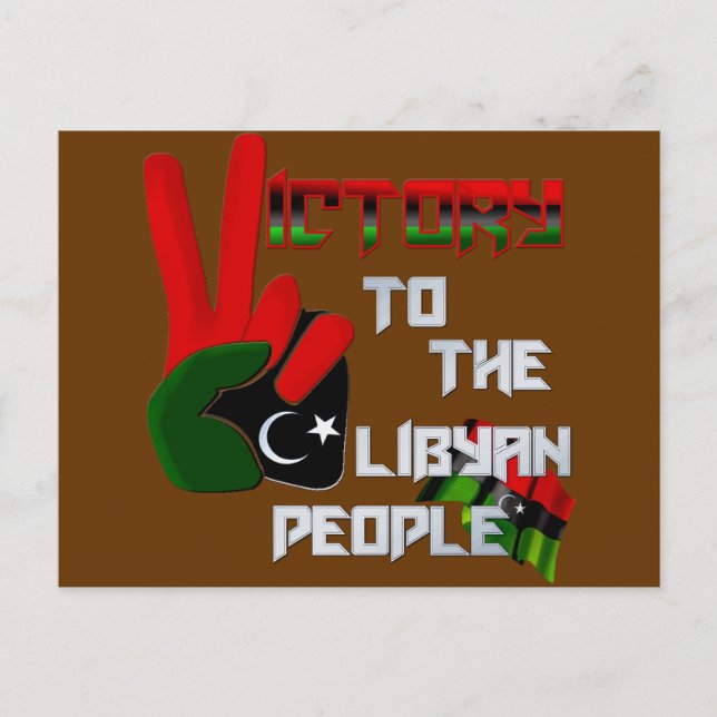 La victoire de Libye à la carte postale du peuple (Devant)