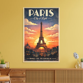 La vie à Paris Canvas Print