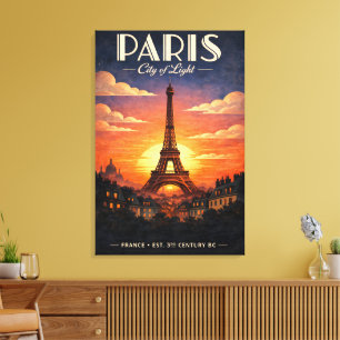 La vie à Paris Canvas Print