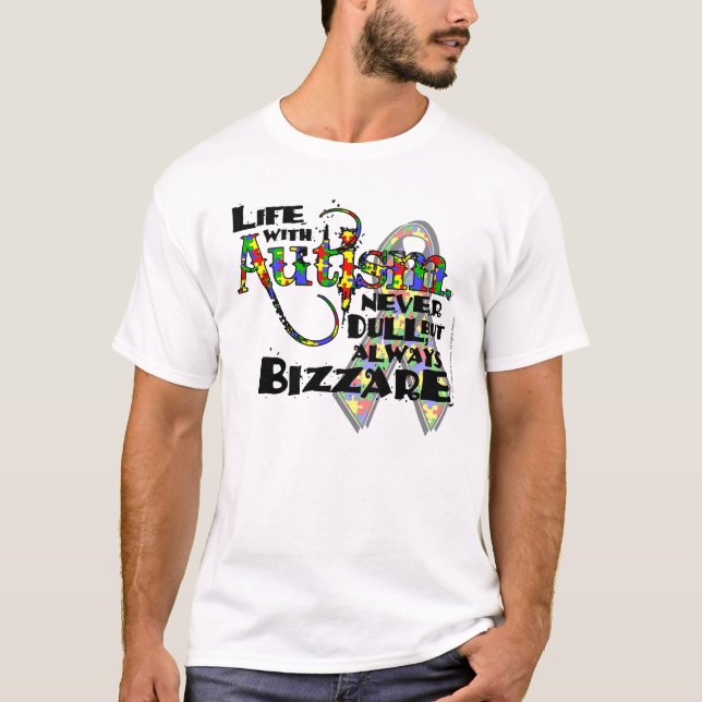 La vie avec le T-shirt d'autisme (Devant)