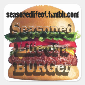 La vie chevronnée d'un autocollant d'hamburger