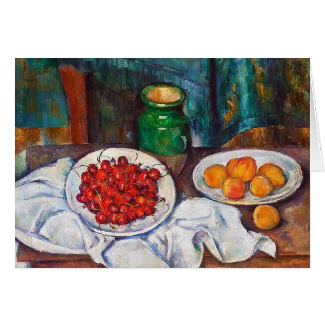La vie de Paul Cezanne toujours avec des cerises (Devant Horizontal)