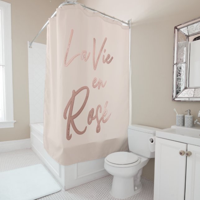 La Vie en Rose French Quote Rose Gold Pink (In Situ)