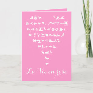 La Vie en Rose La Saint Valentin Carte de voeux