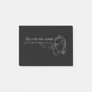 la vie en rose post-it notes