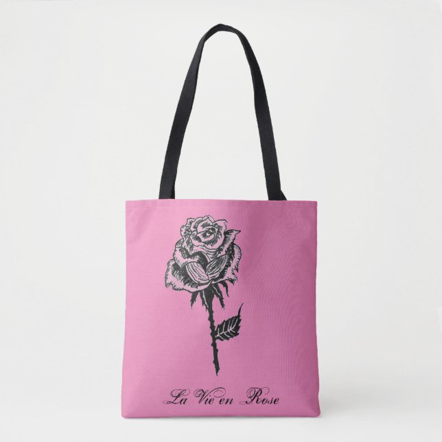 La Vie en Rose Tote Bag (Front)