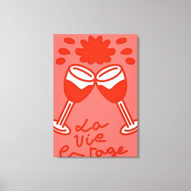 La vie en rouge canvas print (Front)