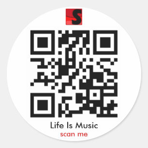 La vie est autocollant de la musique QR