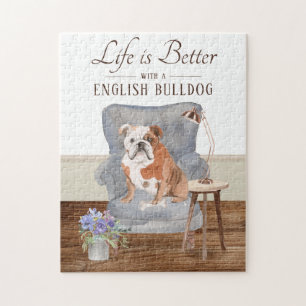 La Vie Est Avec Le Puzzle Anglais De Chien À Chien