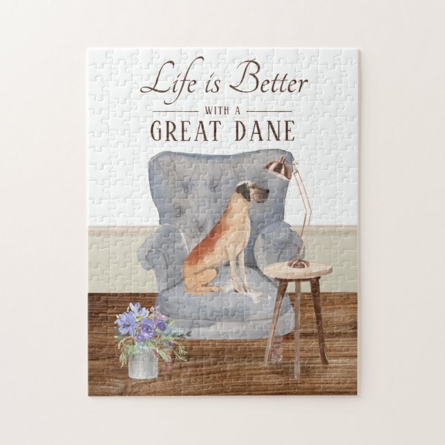La Vie Est Avec Un Grand Puzzle Dane (Vertical)
