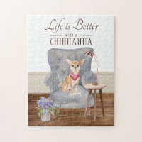 La Vie Est Avec Un Puzzle Chihuahua