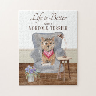 La Vie Est Avec Un Puzzle De Norfolfolk Terrier
