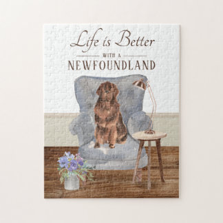 La Vie Est Avec Un Puzzle Terre-Neuve