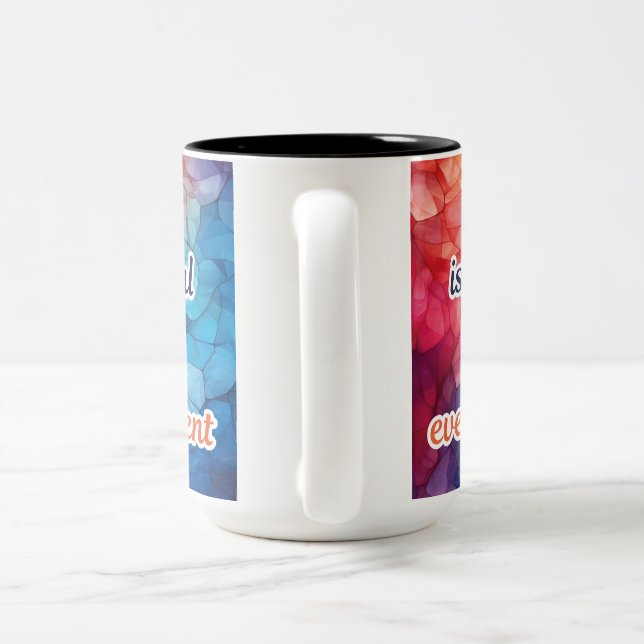 "LA VIE EST BEAUCOUP CHÉRI CHAQUE MOMENT" MUG (Poignée)