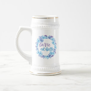 La Vie Est Belle French Beer Stein