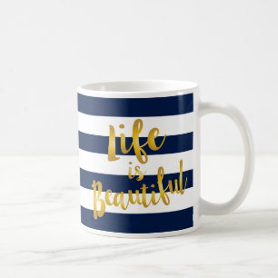 La vie est belle tasse de citation de calligraphie