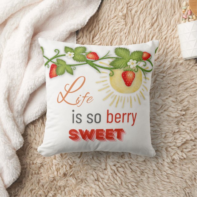 La vie est Berry Sweet Thaillow Oreiller (Couverture)