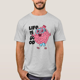 La vie est bonne   T-shirt de personnage de cervea