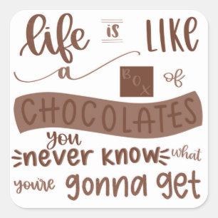 La vie est comme une boîte de Chocolates Sticker